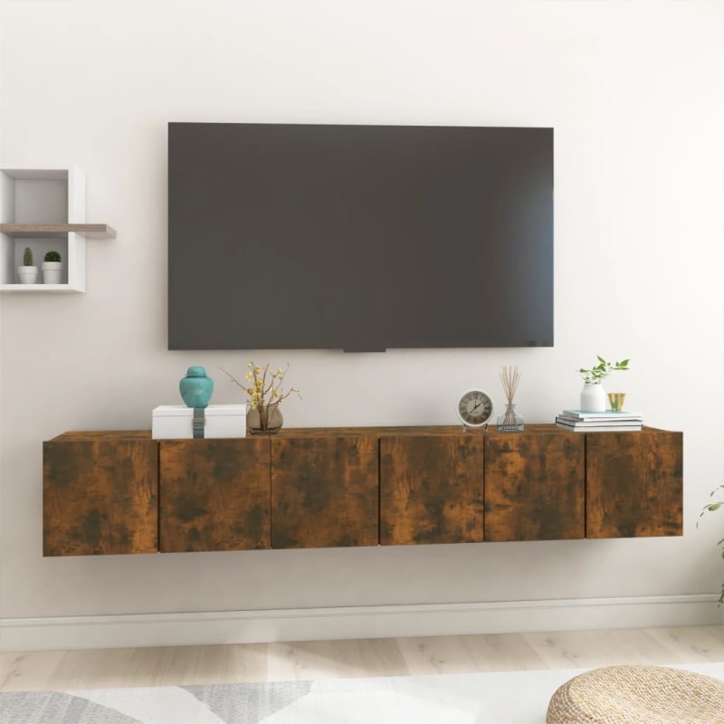 vidaXL TV-Wandschränke 3 Stk. Räuchereiche 60x30x30 cm vidaXL TV-Wandschränke 3 Stk. Räuchereiche 60x30x30 cm