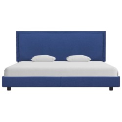 Bettgestell Blau Stoff 180x200 cm