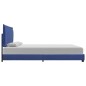 Bettgestell Blau Stoff 180x200 cm Bettgestell Blau Stoff 180x200 cm