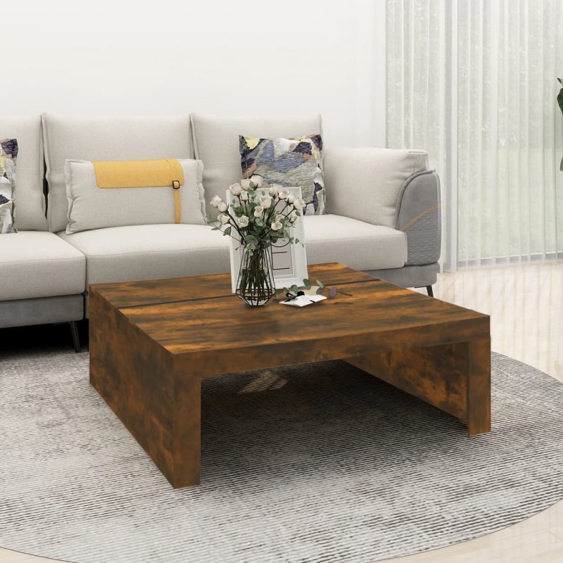 vidaXL Couchtisch Räuchereiche 100x100x35 cm Holzwerkstoff vidaXL Couchtisch Räuchereiche 100x100x35 cm Holzwerkstoff