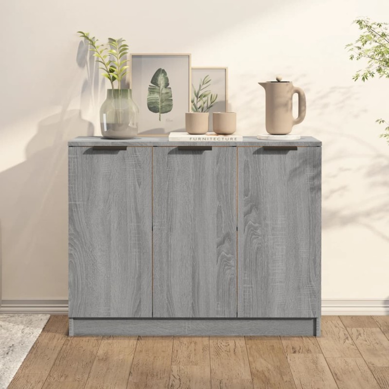 vidaXL Sideboard Grau Sonoma 90,5x30x70 cm Holzwerkstoff vidaXL Sideboard Grau Sonoma 90,5x30x70 cm Holzwerkstoff