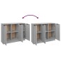 vidaXL Sideboard Grau Sonoma 90,5x30x70 cm Holzwerkstoff vidaXL Sideboard Grau Sonoma 90,5x30x70 cm Holzwerkstoff