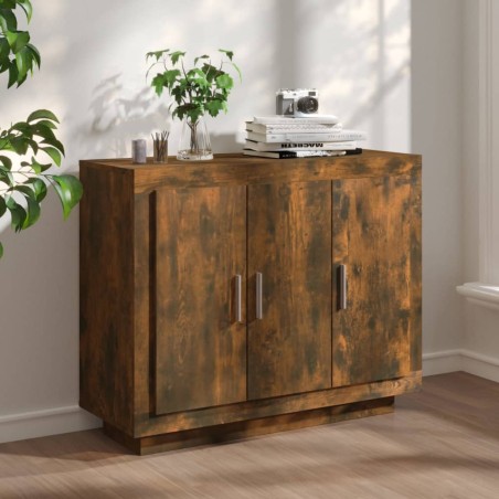vidaXL Sideboard Räuchereiche 92x35x75 cm Holzwerkstoff