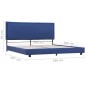 Bettgestell Blau Stoff 180x200 cm Bettgestell Blau Stoff 180x200 cm