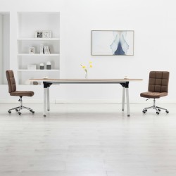 Esszimmerstühle 2 Stk. Braun Stoff
