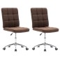 Esszimmerstühle 2 Stk. Braun Stoff Esszimmerstühle 2 Stk. Braun Stoff
