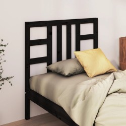 vidaXL Kopfteil Schwarz 106x4x100 cm Massivholz Kiefer