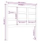 vidaXL Kopfteil Grau 105,5x4x100 cm Massivholz Kiefer