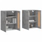 Wandschränke 2 Stk. Betongrau Holzwerkstoff Wandschränke 2 Stk. Betongrau Holzwerkstoff