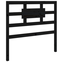 vidaXL Kopfteil Schwarz 105,5x4x100 cm Massivholz Kiefer