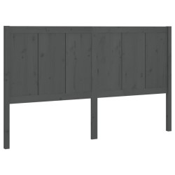 vidaXL Kopfteil Grau 205,5x4x100 cm Massivholz Kiefer