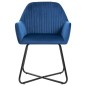 Esszimmerstühle 2 Stk. Blau Samt Esszimmerstühle 2 Stk. Blau Samt