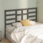 vidaXL Bett-Kopfteil Grau 141x4x104 cm Massivholz Kiefer