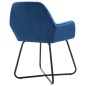 Esszimmerstühle 2 Stk. Blau Samt Esszimmerstühle 2 Stk. Blau Samt