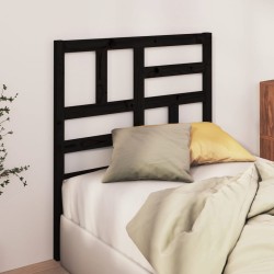 vidaXL Kopfteil Schwarz 106x4x104 cm Massivholz Kiefer