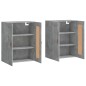 Wandschränke 2 Stk. Betongrau Holzwerkstoff Wandschränke 2 Stk. Betongrau Holzwerkstoff