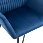 Esszimmerstühle 2 Stk. Blau Samt Esszimmerstühle 2 Stk. Blau Samt