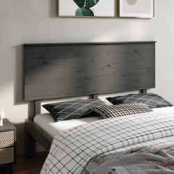 vidaXL Kopfteil Grau 164x6x82,5 cm Massivholz Kiefer