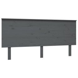 vidaXL Kopfteil Grau 164x6x82,5 cm Massivholz Kiefer