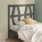 vidaXL Kopfteil Grau 106x4x100 cm Massivholz Kiefer
