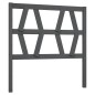 vidaXL Kopfteil Grau 106x4x100 cm Massivholz Kiefer