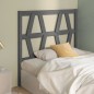 vidaXL Kopfteil Grau 106x4x100 cm Massivholz Kiefer
