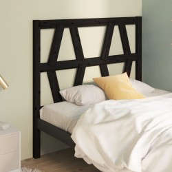 vidaXL Kopfteil Schwarz 106x4x100 cm Massivholz Kiefer