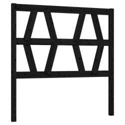 vidaXL Kopfteil Schwarz 106x4x100 cm Massivholz Kiefer