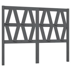 vidaXL Kopfteil Grau 126x4x100 cm Massivholz Kiefer