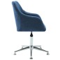 Esszimmerstühle Drehbar 2 Stk. Blau Stoff Esszimmerstühle Drehbar 2 Stk. Blau Stoff