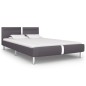 Bettgestell mit LED Grau Kunstleder 120 x 200 cm Bettgestell mit LED Grau Kunstleder 120 x 200 cm