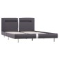 Bettgestell mit LED Grau Kunstleder 120 x 200 cm Bettgestell mit LED Grau Kunstleder 120 x 200 cm