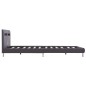 Bettgestell mit LED Grau Kunstleder 120 x 200 cm Bettgestell mit LED Grau Kunstleder 120 x 200 cm