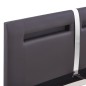 Bettgestell mit LED Grau Kunstleder 120 x 200 cm Bettgestell mit LED Grau Kunstleder 120 x 200 cm