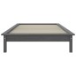 vidaXL Massivholzbett Grau 90x190 cm Kiefer vidaXL Massivholzbett Grau 90x190 cm Kiefer