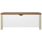 Sitzbank mit Stauraum und Kissen Weiß Sonoma-Eiche 105x40x45cm Sitzbank mit Stauraum und Kissen Weiß Sonoma-Eiche 105x40x45cm