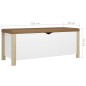 Sitzbank mit Stauraum und Kissen Weiß Sonoma-Eiche 105x40x45cm Sitzbank mit Stauraum und Kissen Weiß Sonoma-Eiche 105x40x45cm