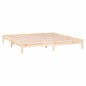 vidaXL Massivholzbett mit LEDs 150x200 cm vidaXL Massivholzbett mit LEDs 150x200 cm