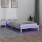 vidaXL Massivholzbett mit LEDs Weiß 75x190 cm vidaXL Massivholzbett mit LEDs Weiß 75x190 cm