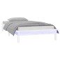 vidaXL Massivholzbett mit LEDs Weiß 75x190 cm vidaXL Massivholzbett mit LEDs Weiß 75x190 cm
