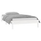 vidaXL Massivholzbett mit LEDs Weiß 75x190 cm vidaXL Massivholzbett mit LEDs Weiß 75x190 cm