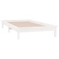 vidaXL Massivholzbett mit LEDs Weiß 75x190 cm vidaXL Massivholzbett mit LEDs Weiß 75x190 cm