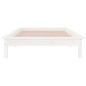 vidaXL Massivholzbett mit LEDs Weiß 75x190 cm vidaXL Massivholzbett mit LEDs Weiß 75x190 cm
