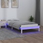 vidaXL Massivholzbett mit LEDs Weiß 90x190 cm vidaXL Massivholzbett mit LEDs Weiß 90x190 cm