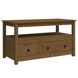 vidaXL Couchtisch Honigbraun 102x49x55 cm Massivholz Kiefer