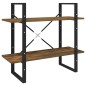 vidaXL Bücherregal 2 Fächer Räuchereiche 80x30x70 cm Holzwerkstoff vidaXL Bücherregal 2 Fächer Räuchereiche 80x30x70 cm Holzwerkstoff