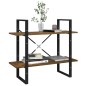 vidaXL Bücherregal 2 Fächer Räuchereiche 80x30x70 cm Holzwerkstoff vidaXL Bücherregal 2 Fächer Räuchereiche 80x30x70 cm Holzwerkstoff