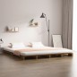 vidaXL Palettenbett Honigbraun 120x190 cm Massivholz Kiefer vidaXL Palettenbett Honigbraun 120x190 cm Massivholz Kiefer
