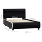 Bettgestell mit LED Schwarz Kunstleder 100x200 cm Bettgestell mit LED Schwarz Kunstleder 100x200 cm