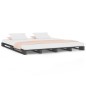 vidaXL Palettenbett Grau 135x190 cm Massivholz Kiefer vidaXL Palettenbett Grau 135x190 cm Massivholz Kiefer